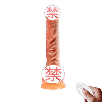 Capa engrasada de goma de los 4cm del gigante del pene de los juguetes del clítoris falsos femeninos del estímulo
